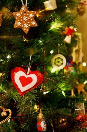 decoração em uma árvore de Natal