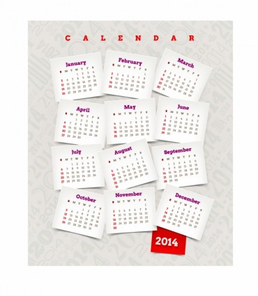 calendario decorativo del año