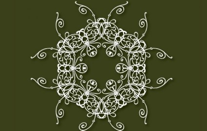 Decorative Free Vector On The Green Background