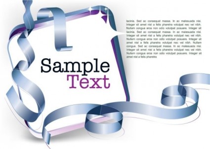 fita decorativa design modelo vector texto