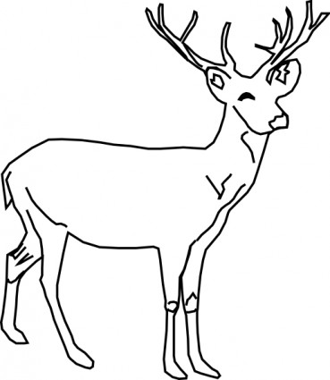 鹿をクリップアートします。