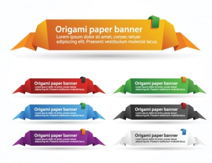 origami delikatny etykieta wektor