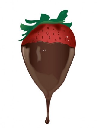 köstliche Schokolade getauchte Erdbeeren