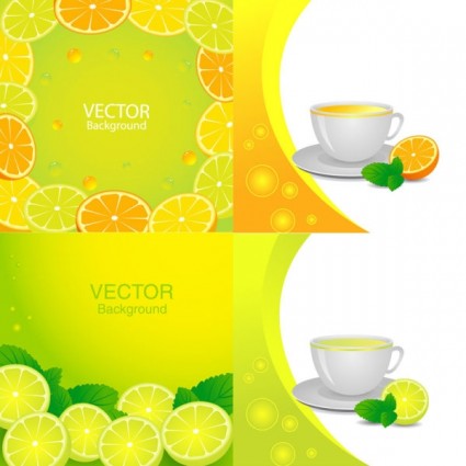 Delicious Orange Juice Elements Vector