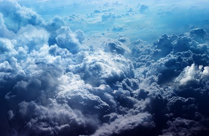 fotografia de densas nuvens
