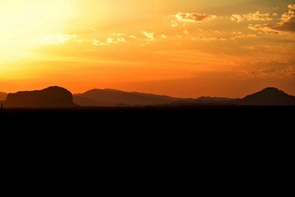 lever du soleil du désert