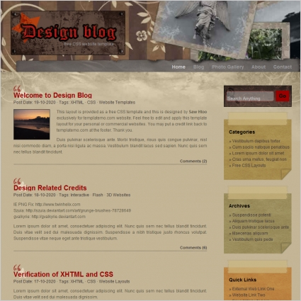 desain blog template