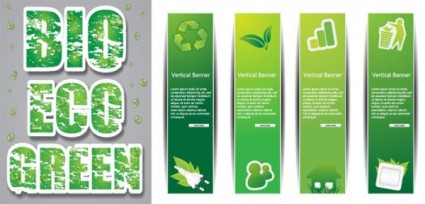 Desain lowcarbon tema hijau vektor