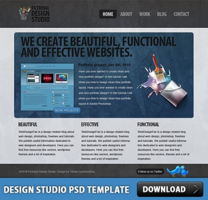 modello di progettazione studio psd gratis