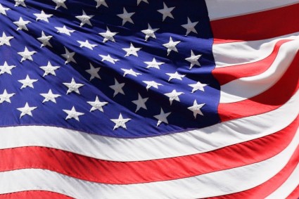 Detail der amerikanischen Flagge