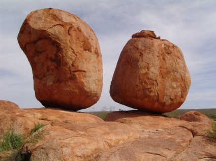 pierres de diable rouge de l'Australie