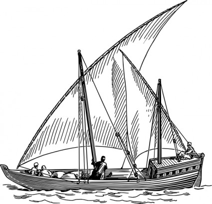 ClipArt barca vela di dhow