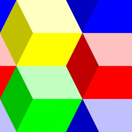 Diamond Cubes Pattern Clip Art