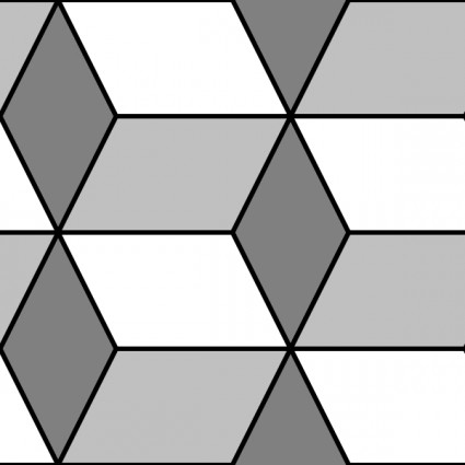 Diamond Cubes Pattern Clip Art