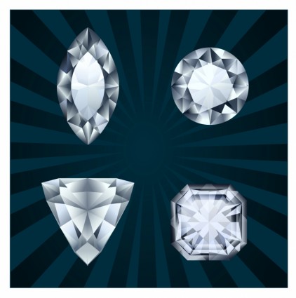 Diamanten in verschiedenen Formen