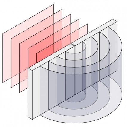 Diffraction Through A Slit Clip Art