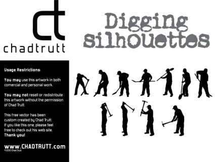 Digging Silhouette