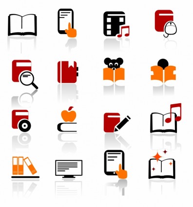 digitale Bücher und Literatur-Symbole