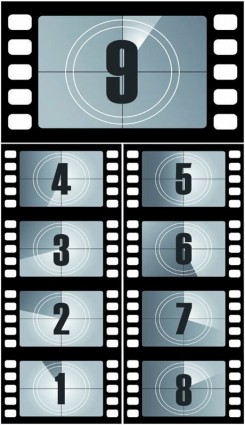 digitalen Countdown Vektor Filmtiteln