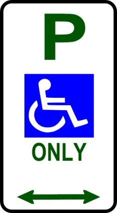 personnes à mobilité réduite parking signe clipart