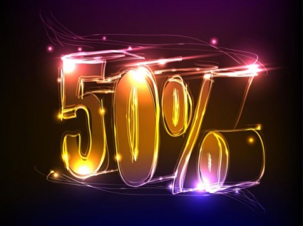Discount Gorgeous Neon Background Vector