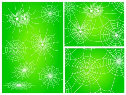 beragam spider web cinta vektor network