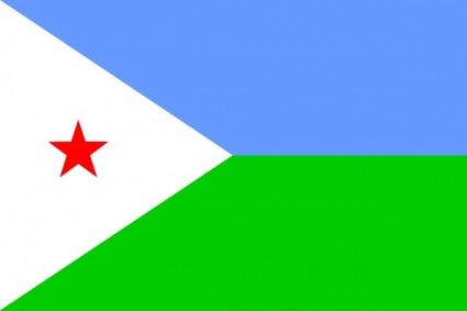 Bandera de Yibuti clip art