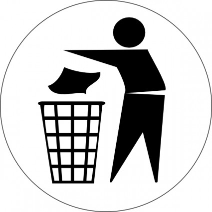 Doctormo setzen von Müll in bin Zeichen ClipArts