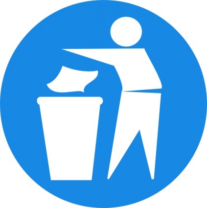 DoctorMO colocar o lixo em bin sinais clip-art