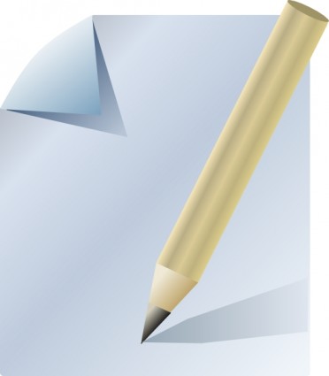 Dokument-Papier-Bleistift-ClipArt-Grafik