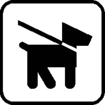 anjing area tanda papan vektor