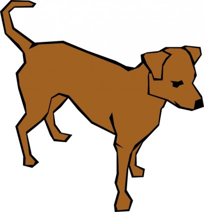 chien dessiné avec une image clipart lignes droites