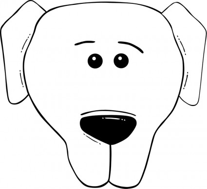 etiqueta de mundo de dibujos animados de cara de perro