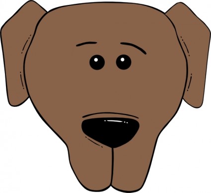 perro cara de dibujos animados mundo etiqueta clip art
