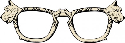 anjing kacamata clip art