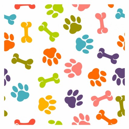 犬の足のシームレスなパターン