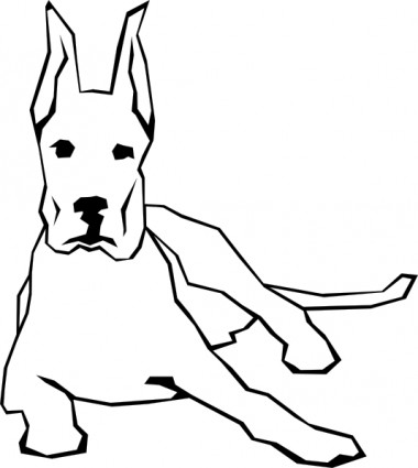 الكلب بسيطة رسم قصاصة فنية