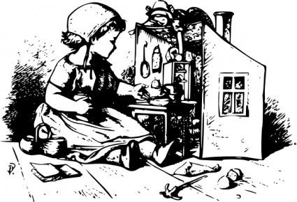 Dollhouse ilustração clip art