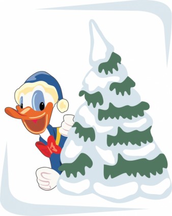 Donald duck cartoon style vecteur