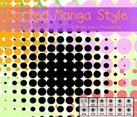 gepunktete Manga Stil Pinsel