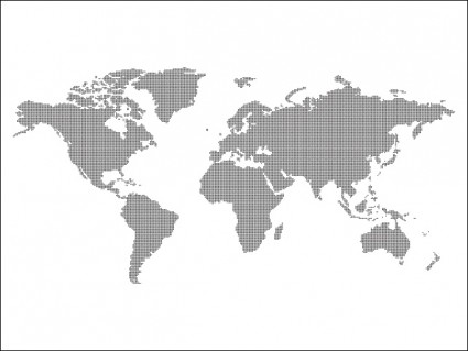 점선으로 된 세계 지도
