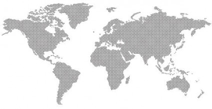 점선된 세계 지도 벡터