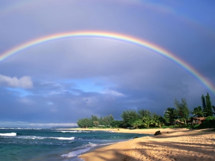 naturaleza de paisaje de fondo de pantalla doble arco iris