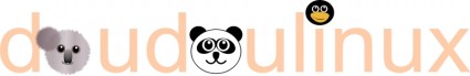 doudoulinux ロゴ オペレーティング システム アクセスは歳から子供のための楽しさと