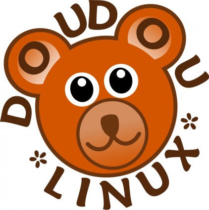 doudoulinux ロゴ オペレーティング システム アクセスは歳から子供のための楽しさと