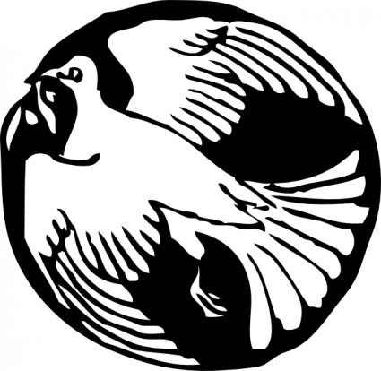 サークル クリップアートの鳩
