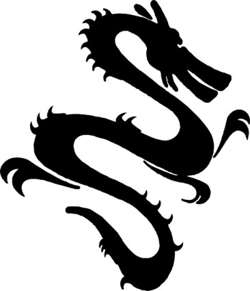 clipart de Dragon silhouette