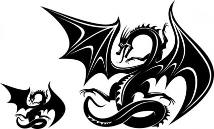 Dragonshaped Pattern Vector