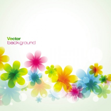 Dream Spring Flowers Background Vector