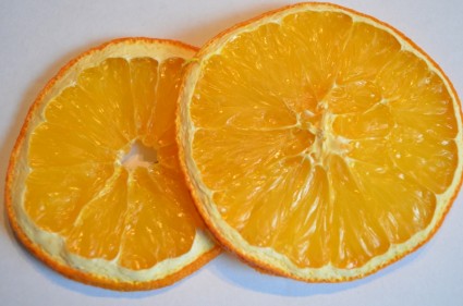 fatias de laranja secas